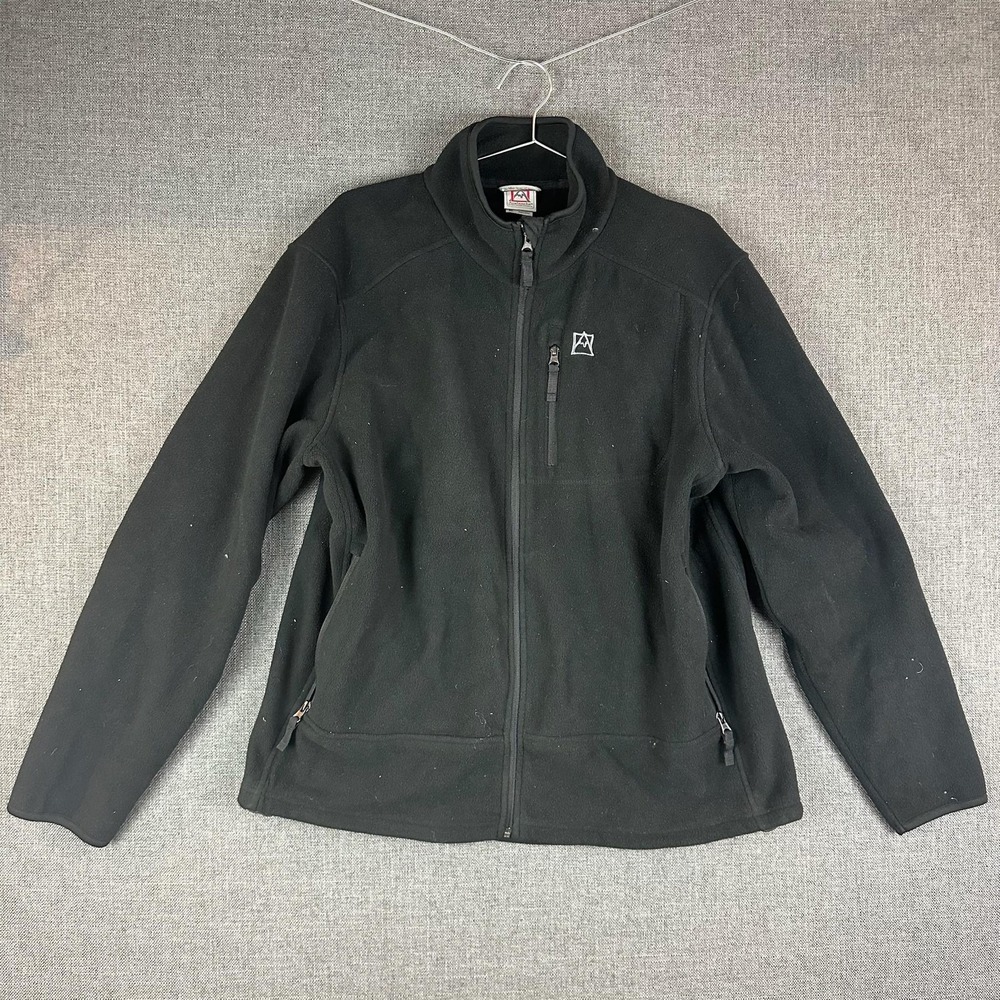 Avalanche Jacket Mens XL Black Full Zip Fleece‎ Outdoor Inspired Apparel Pockets